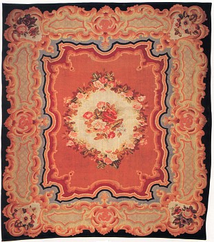 Work: 19th Century FRENCH Aubusson Carpet, France, ca. 1875-1900